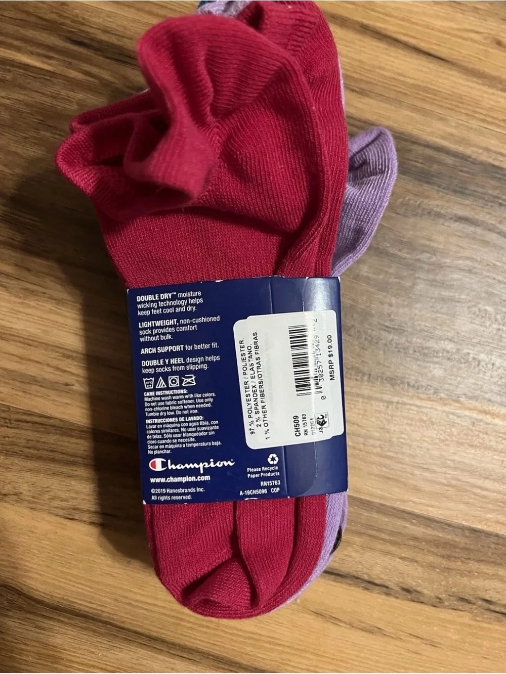 Champion Women’s Super Low No Show Sock 6 Pack Multicolor Shoe Size 5-9